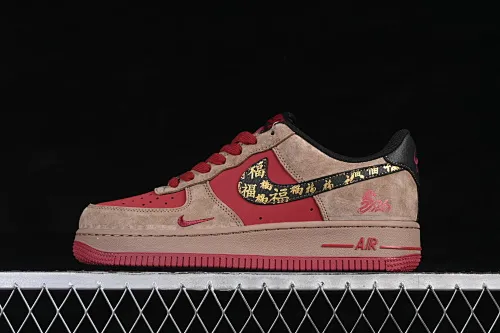 All categories Nk Air Force 1 Air Force series Nk Air Force 1 Low Air Force low-top Nike Air Force 1'07 Low Year of the Horse limited edition red suede Air Force 1 low-top casual sneakers XD0028-009